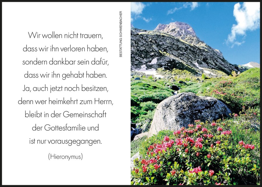 Sterbebild: Siegbert Ortler