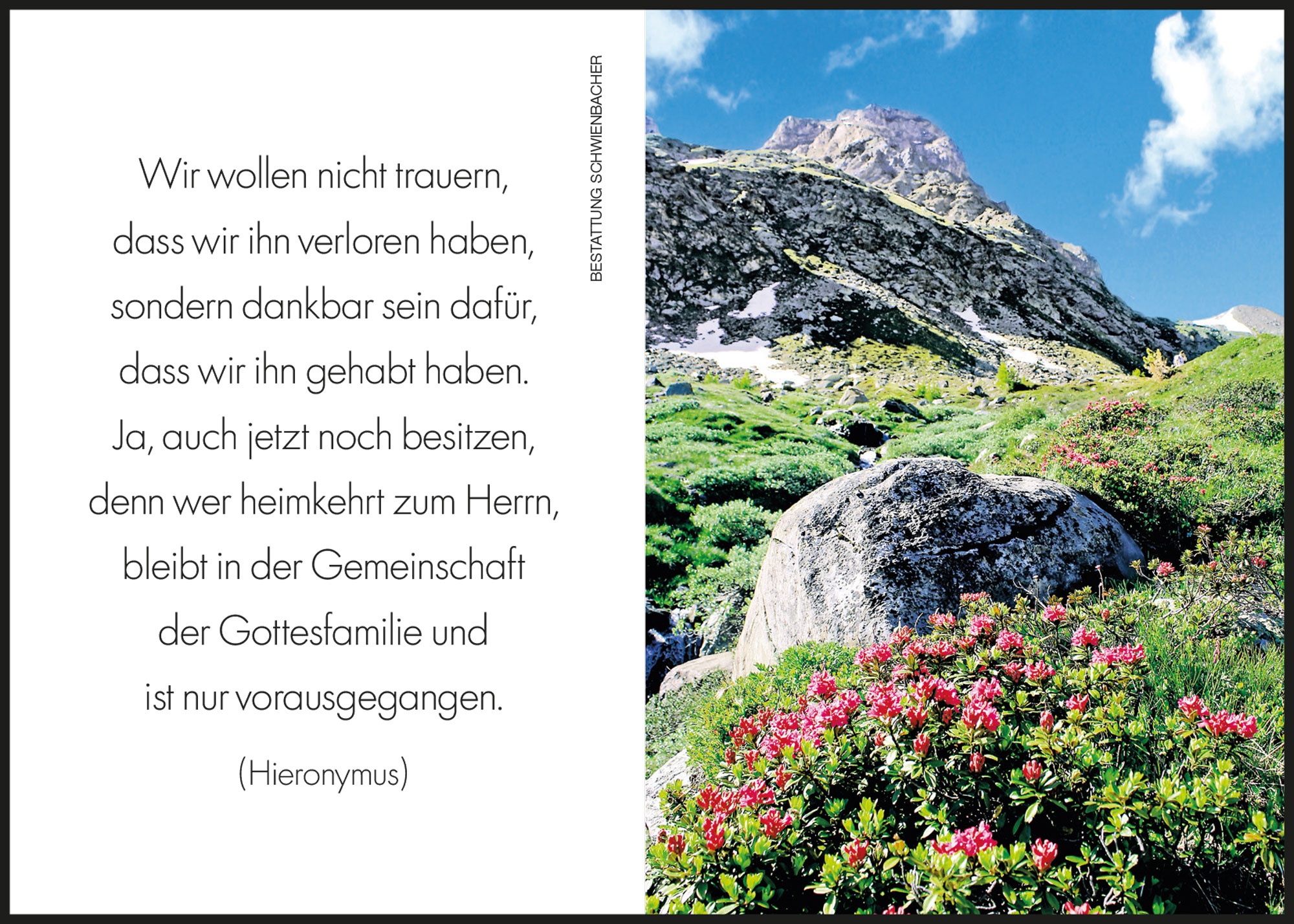 Sterbebild: Siegbert Ortler