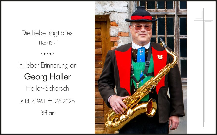 Sterbebild: Georg Haller