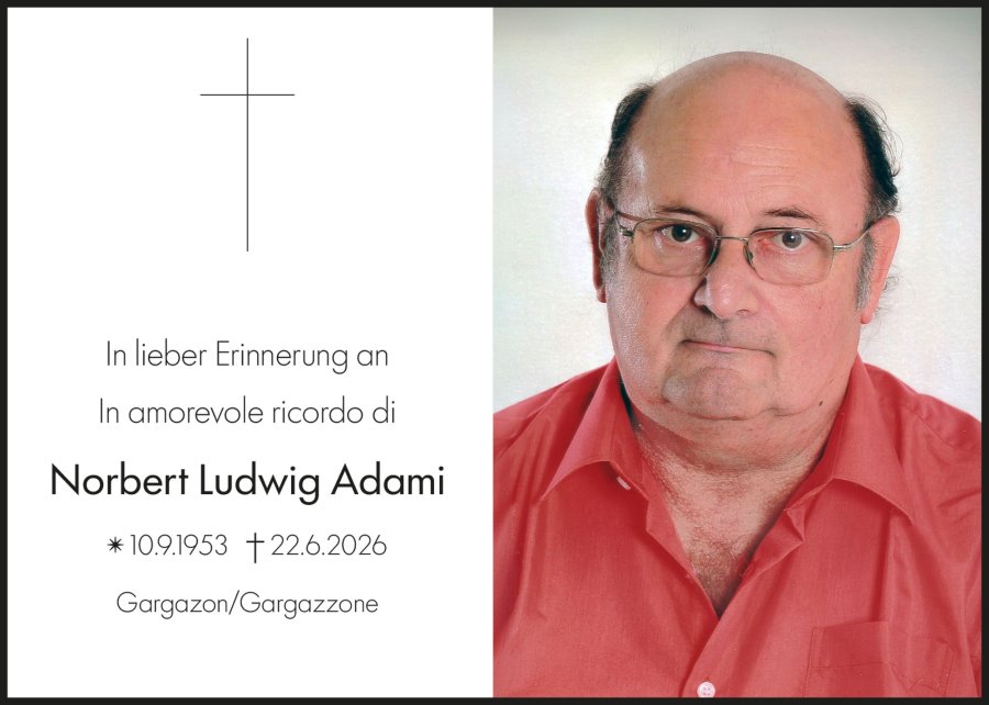Sterbebild: Norbert Ludwig Adami