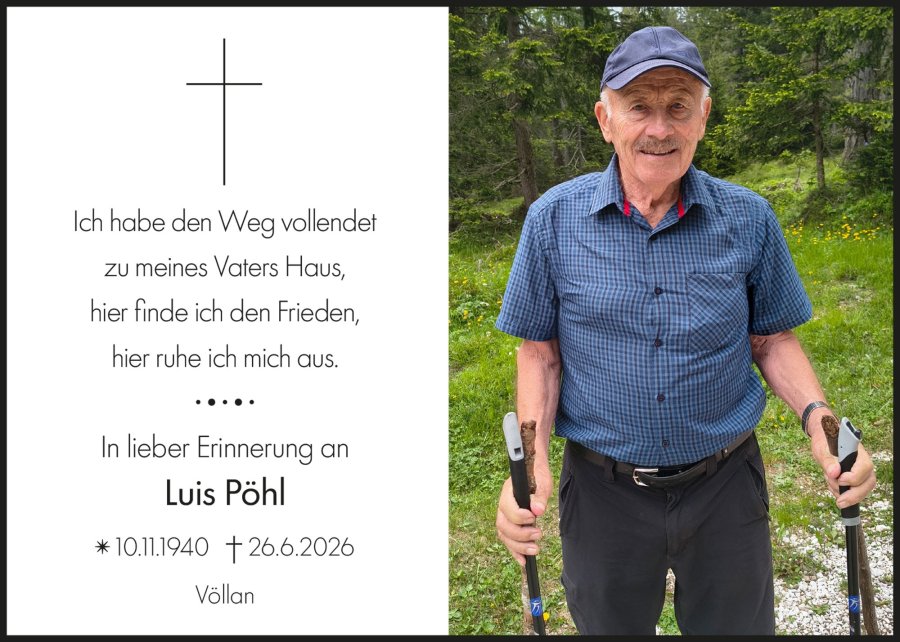 Sterbebild: Luis Pöhl