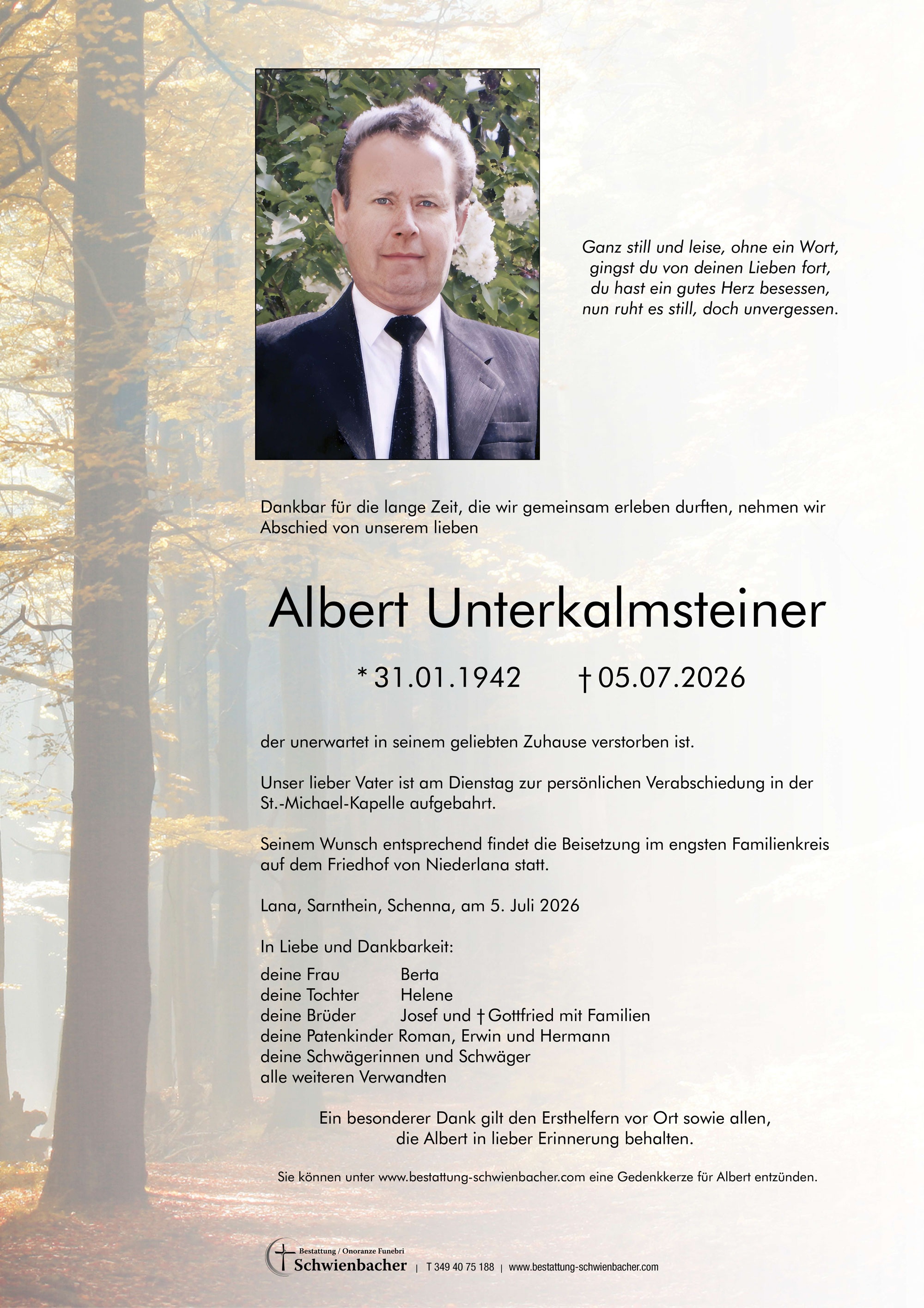 Parte: Albert Unterkalmsteiner 