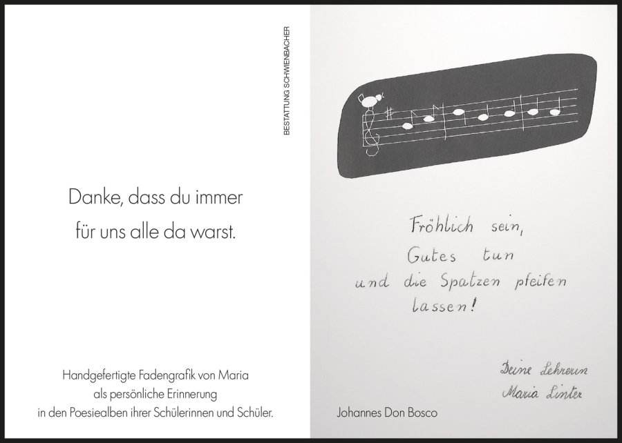 Sterbebild: Maria Linter Lehrerin i. R.