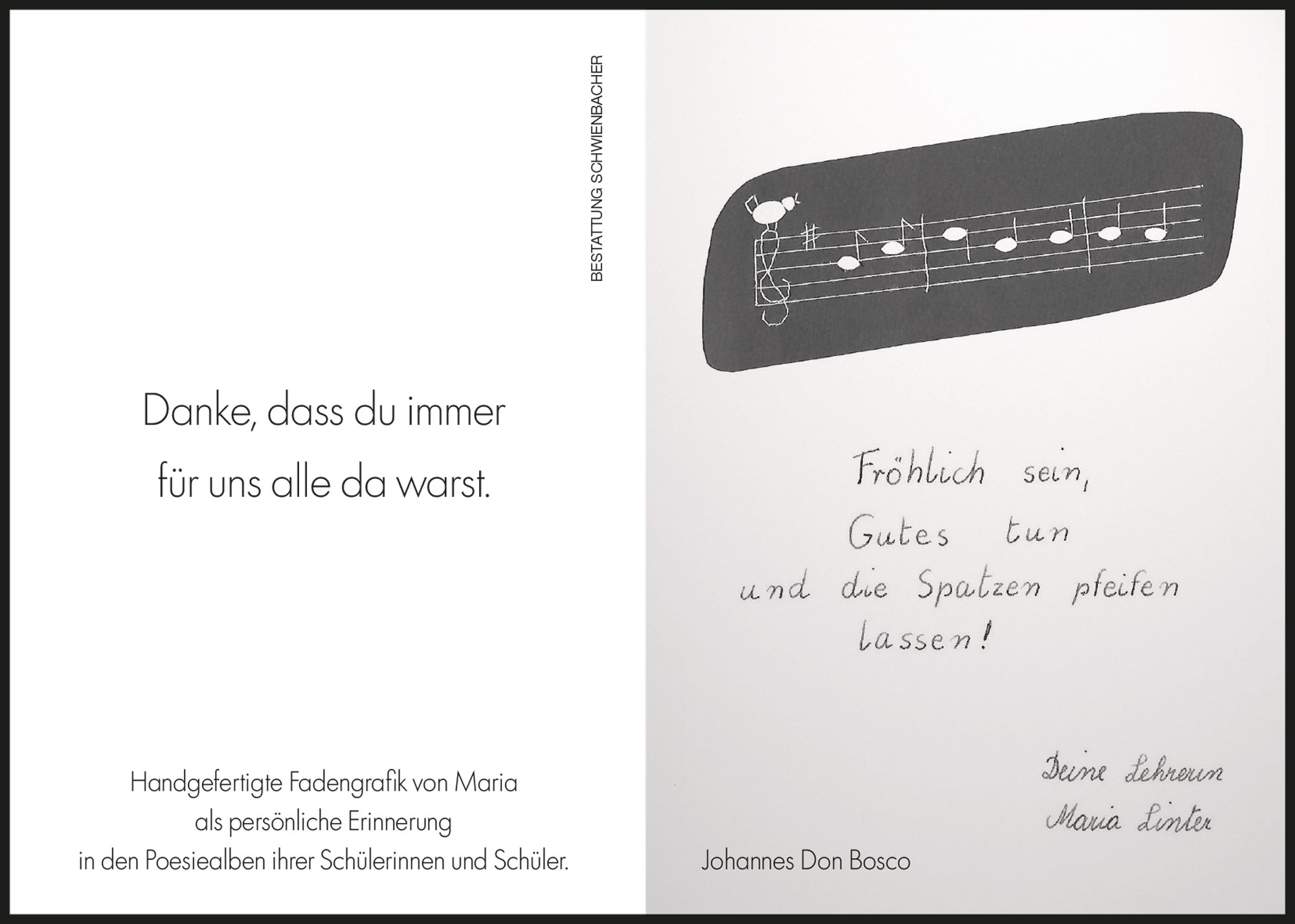 Sterbebild: Maria Linter Lehrerin i. R. 