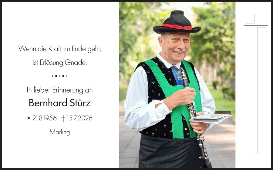 Sterbebild: Bernhard Stürz