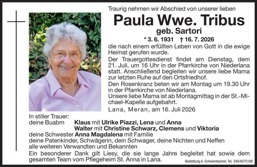 Medien: Paula Luisa Wwe.Tribus Sartori