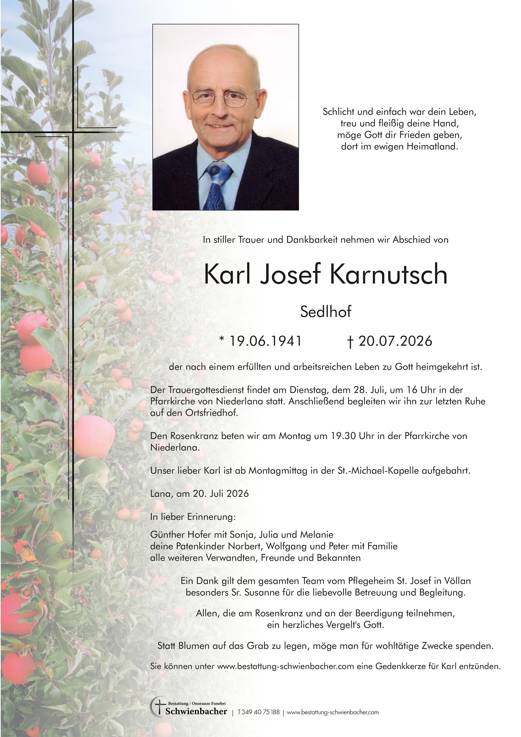 Parte: Karl Josef Karnutsch 