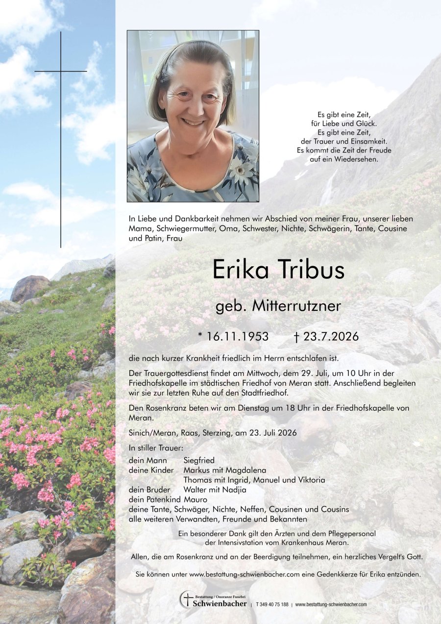 Parte: Erika Tribus geb. Mitterrutzner