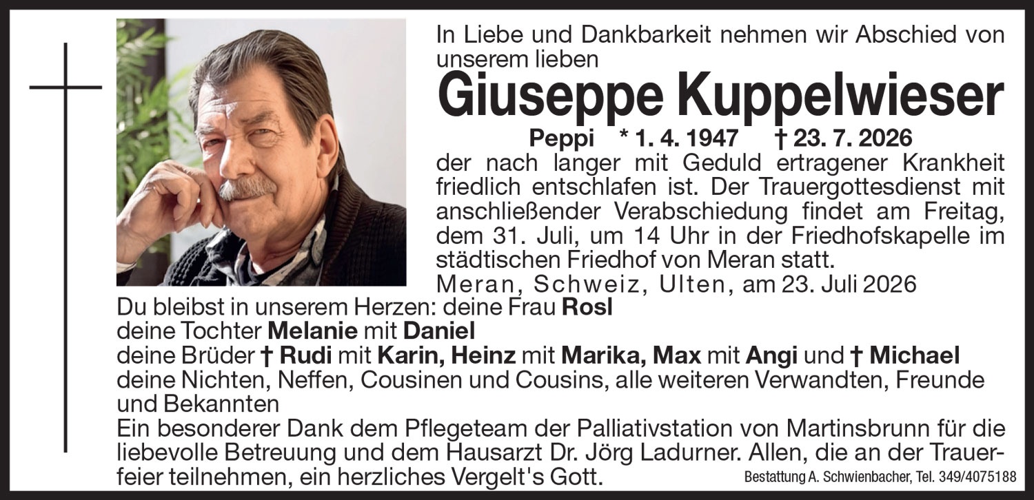 Medien: Giuseppe Kuppelwieser