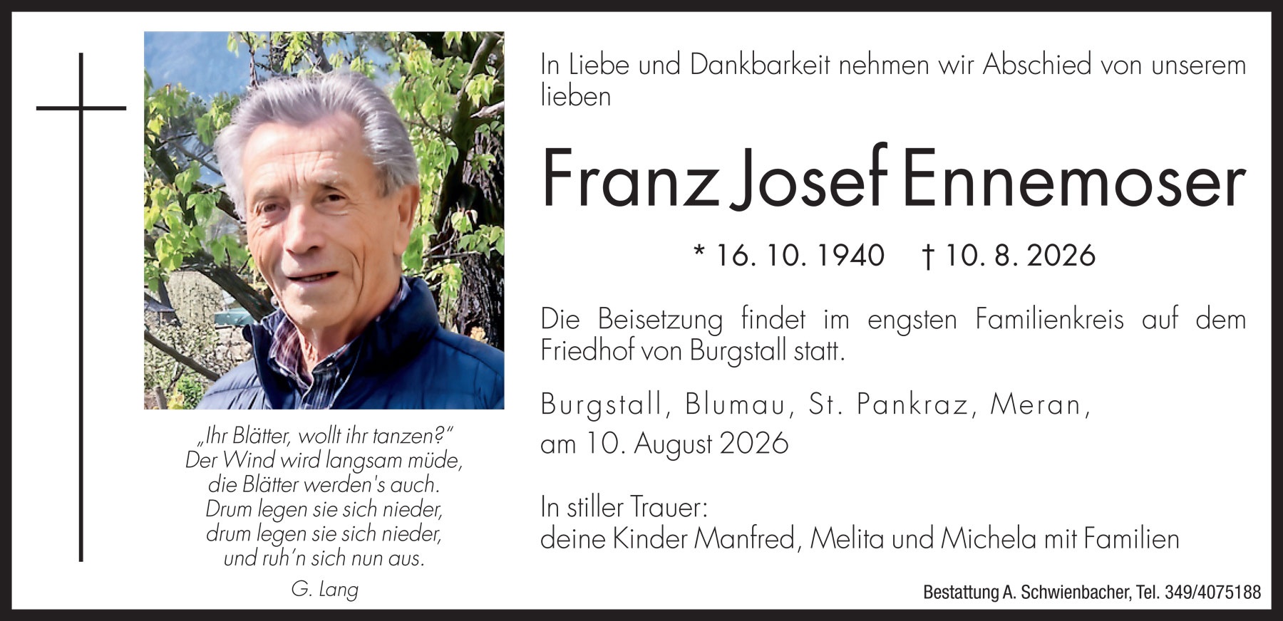 Medien: Franz Josef Ennemoser