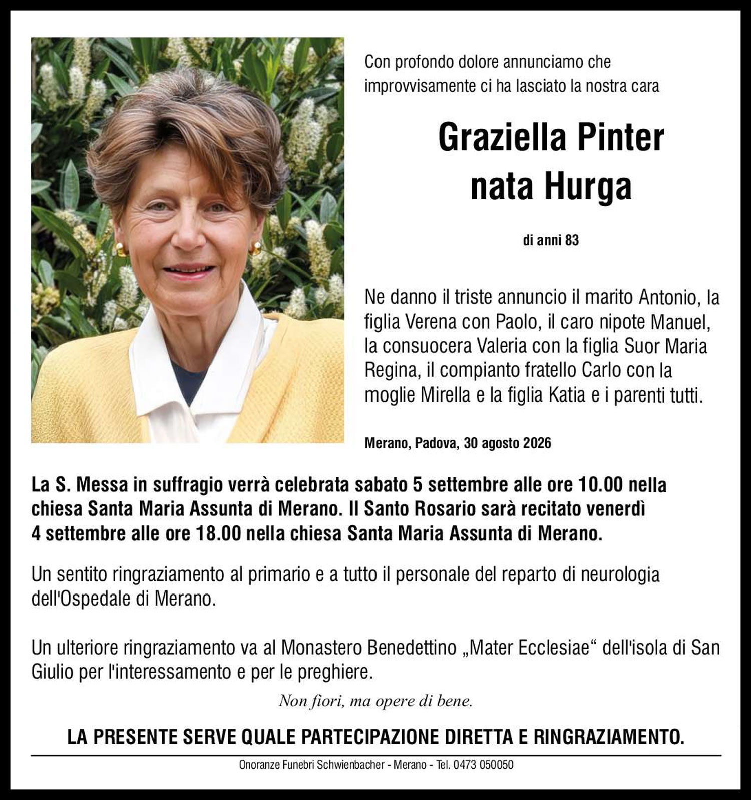 Medien: Graziella Pinter nata Hurga