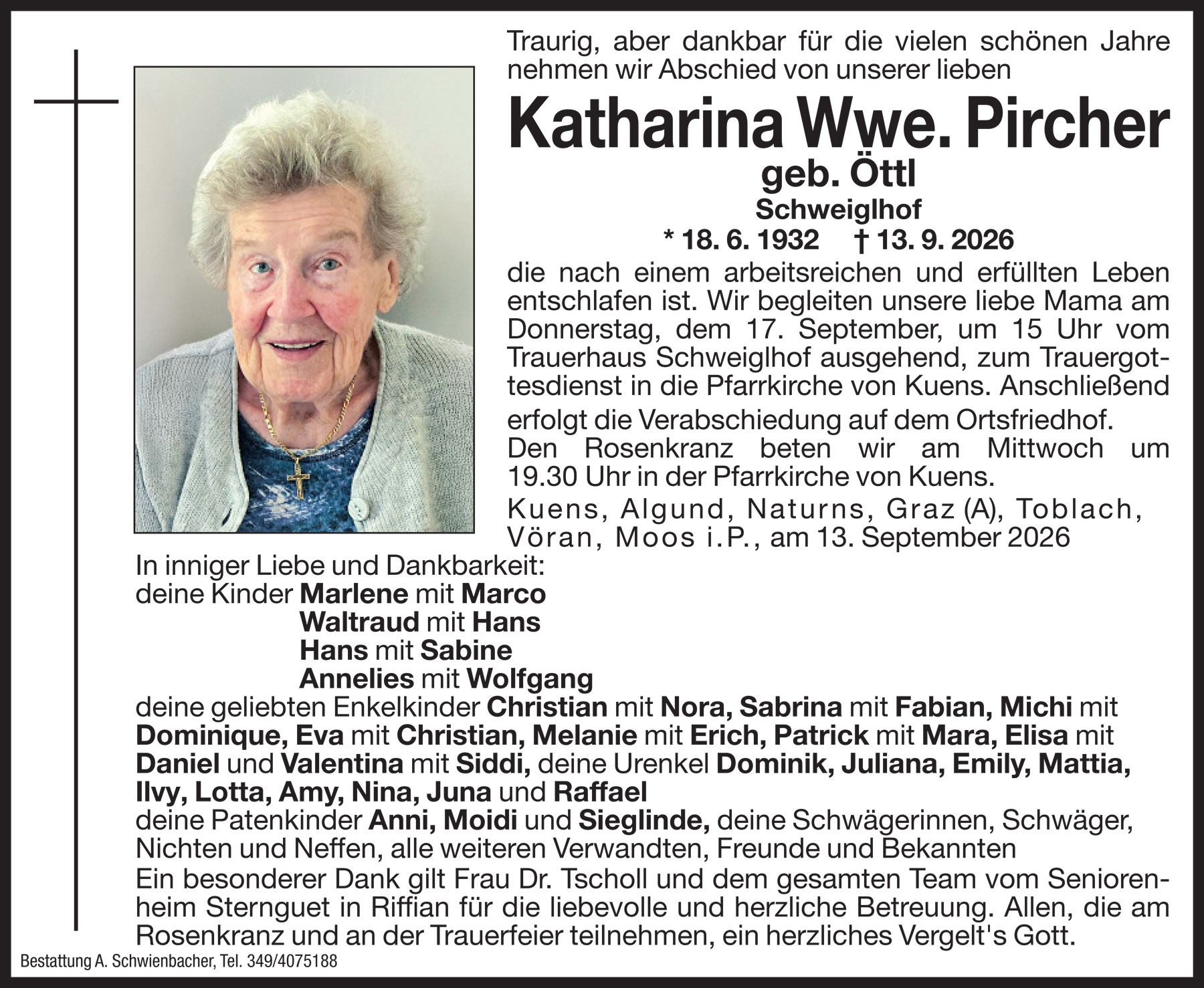 Medien: Katharina Wwe. Pircher geb. Öttl