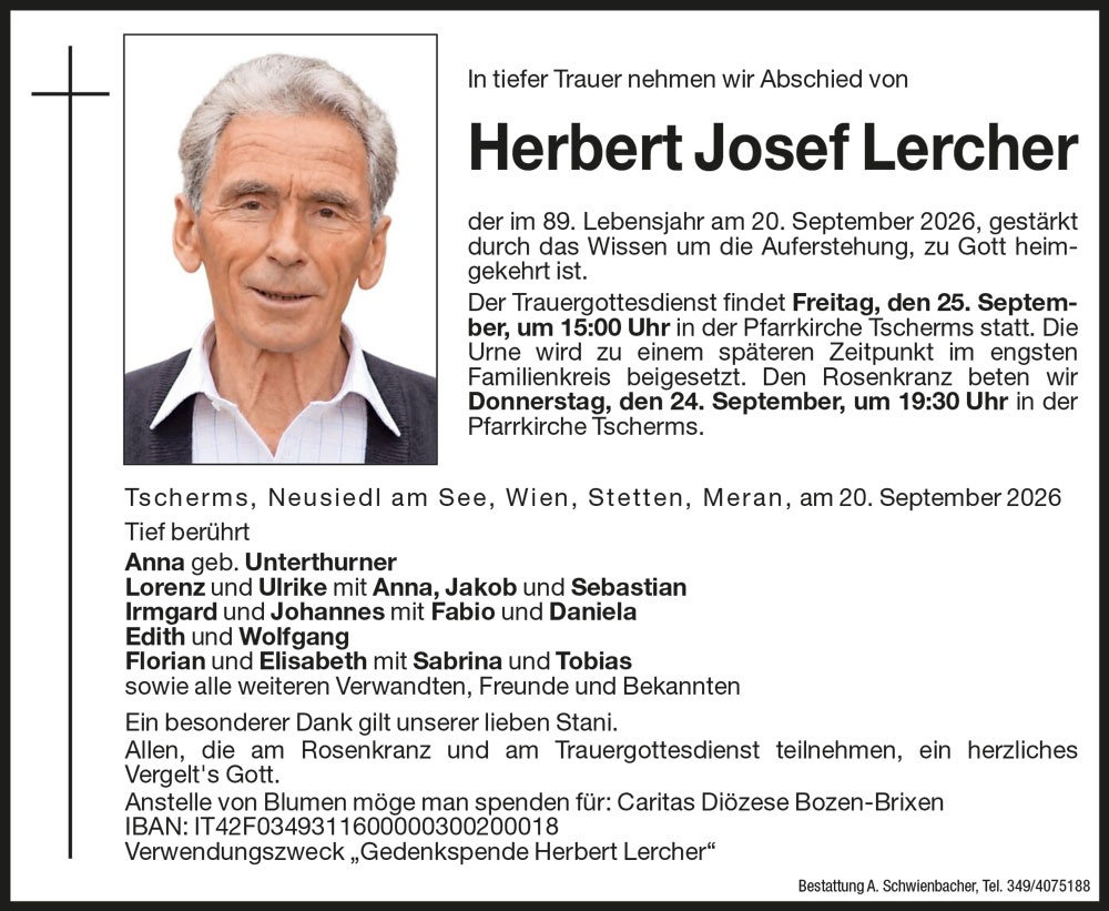 Medien: Herbert Josef Lercher