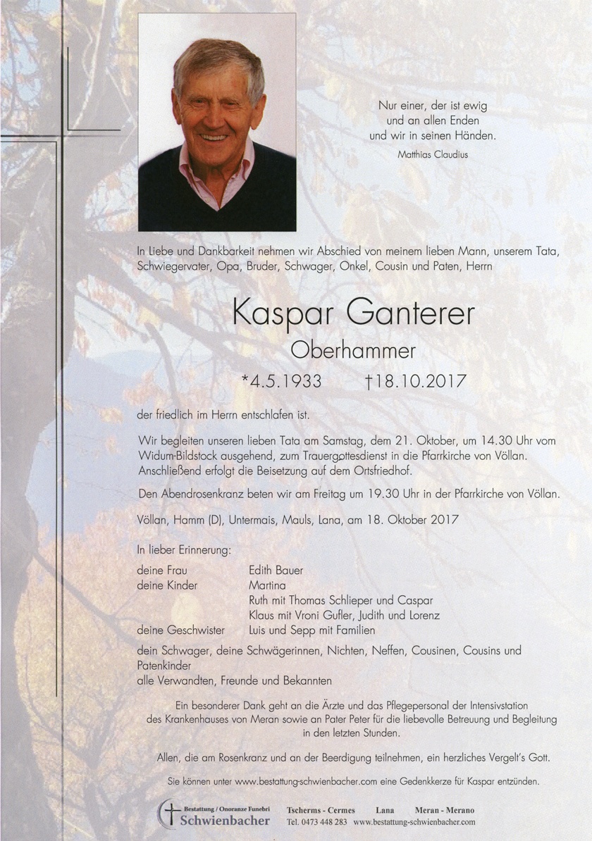 Parte: Kaspar Ganterer 