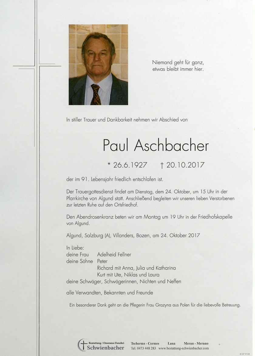Parte: Paul Aschbacher 