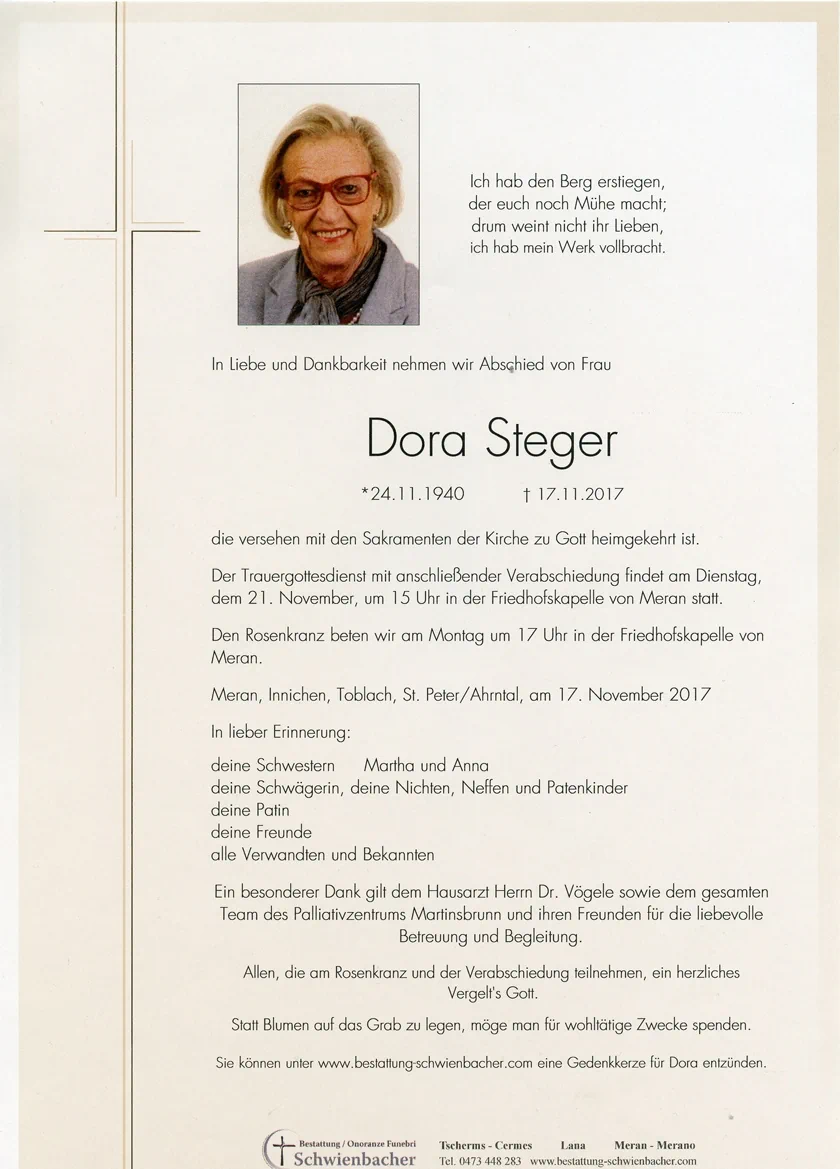 Parte: Dora Steger 